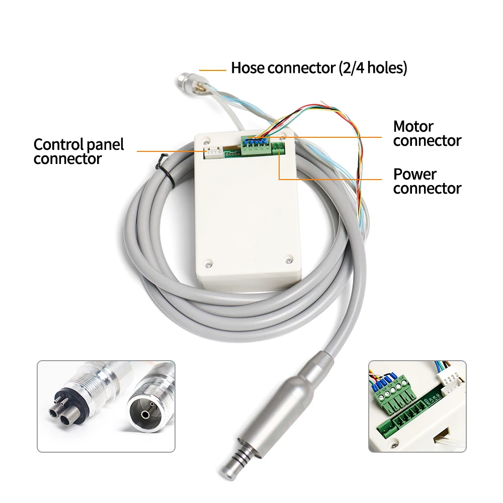 Micromotor LED sin Escobillas Azul para Odontología, Micromotor Eléctrico Integrado para Equipo de Dentista, Accesorios Profesionales para Odontología