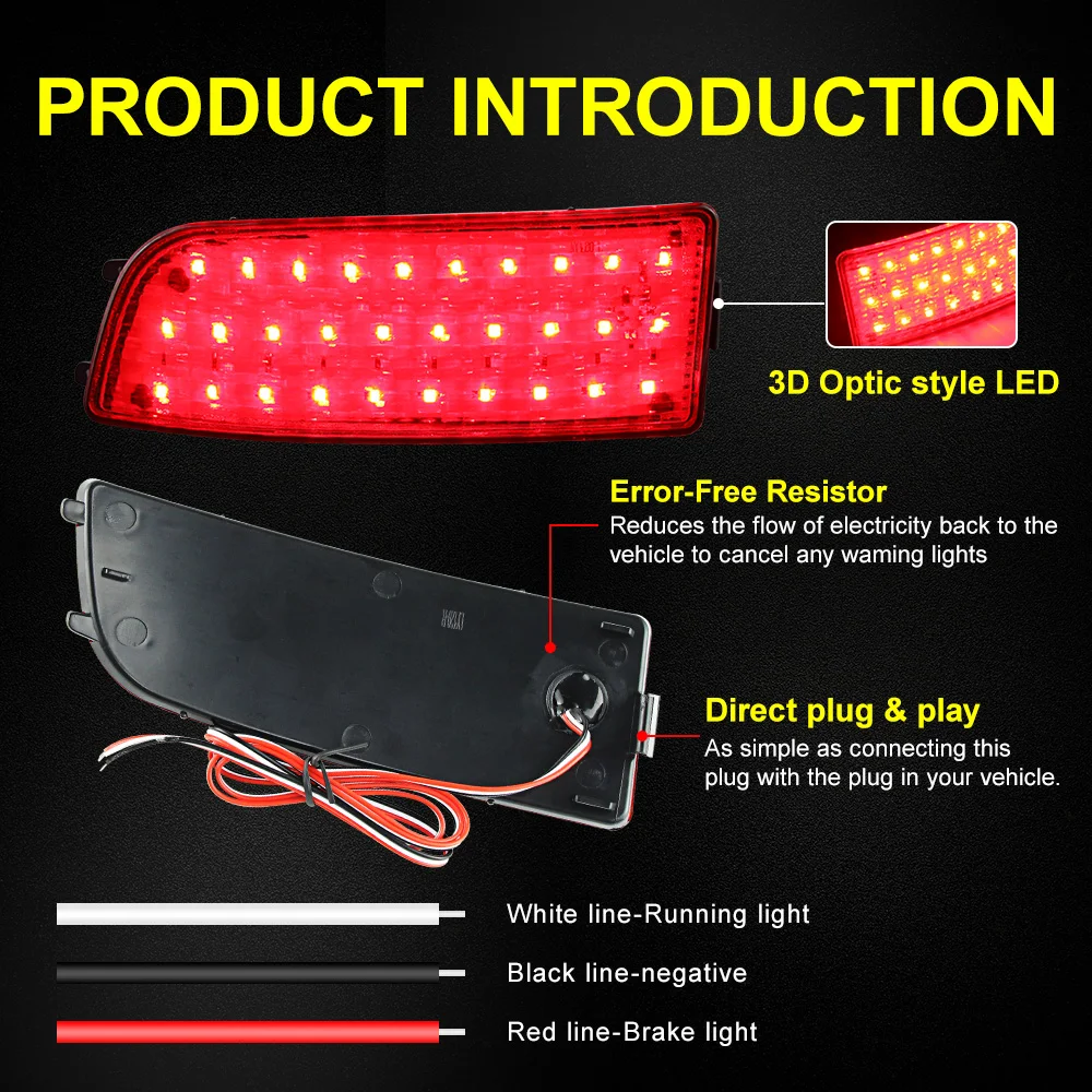 2 uds LED lámpara de freno trasero Reflector de parachoques trasero luz para Mercedes Benz Dodge Sprinter W906 2006-2016 accesorios de coche