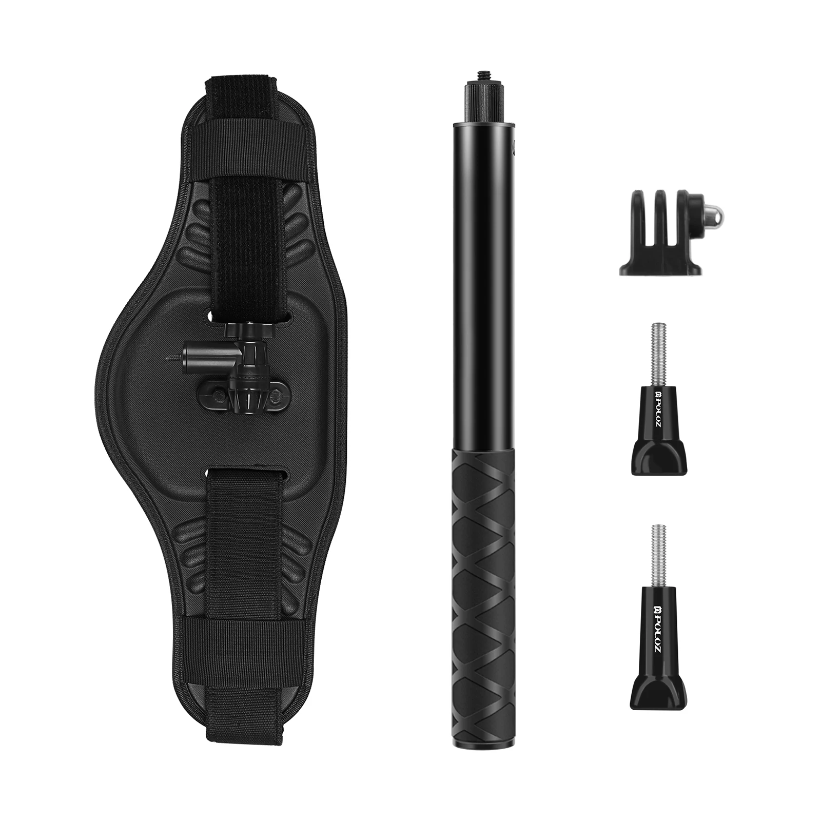 Correa de cintura PULUZ y monopod para selfies para GoPro MISSION 1/1 Pro/Insta360 X4/DJI Osmo 360/ Ricoh y cámaras panorámicas