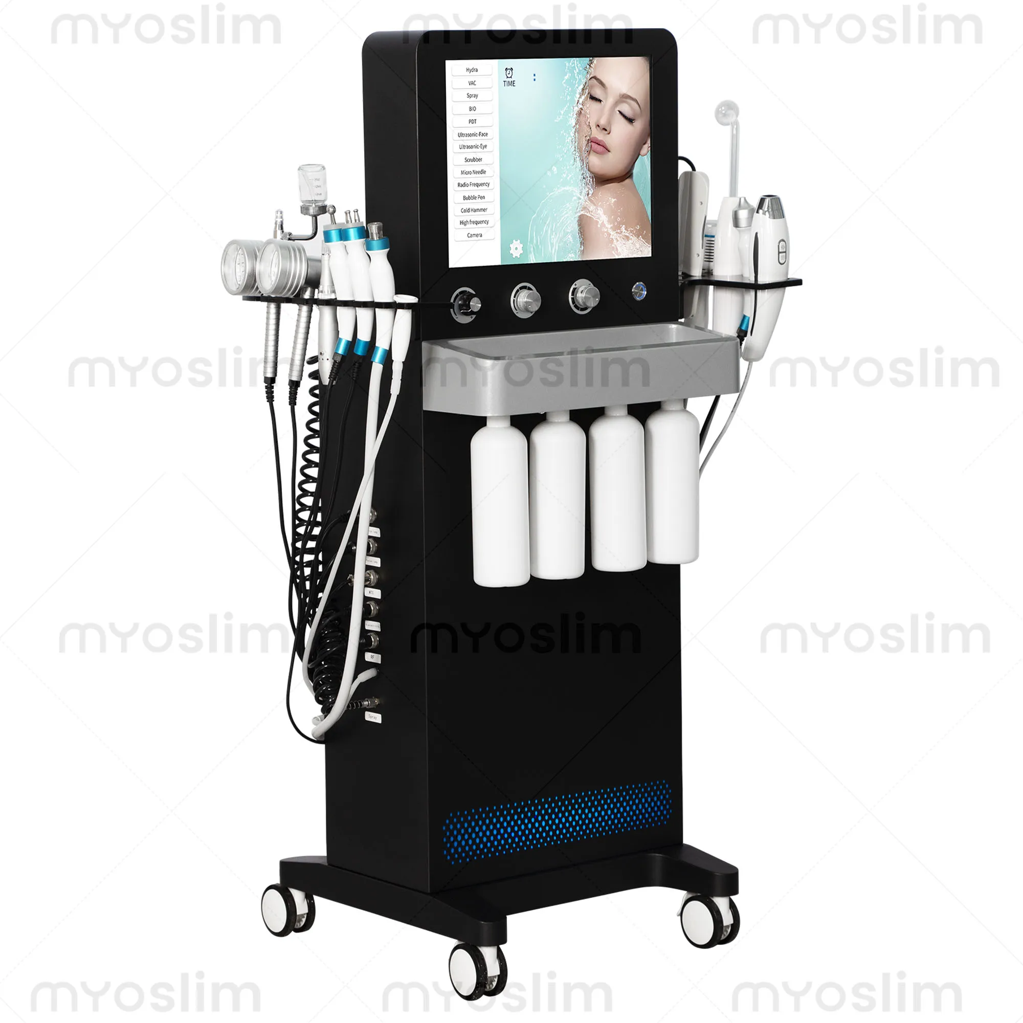 Máquina Facial de Hidrodermoabrasión 14 en 1+ con Analizador de Piel para una Limpieza Profunda, Hidratación y Reafirmación de la Piel