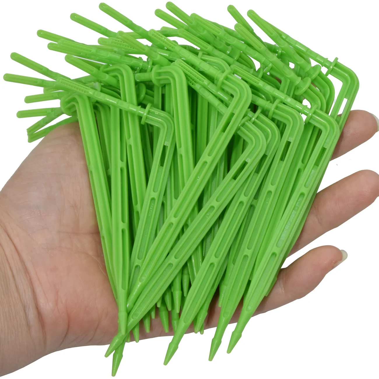 KESLA 25 uds gotero de flecha curva para invernadero Micro Kit de riego por goteo emisores para manguera de 3/5mm Micro gotero de ahorro de riego de jardín