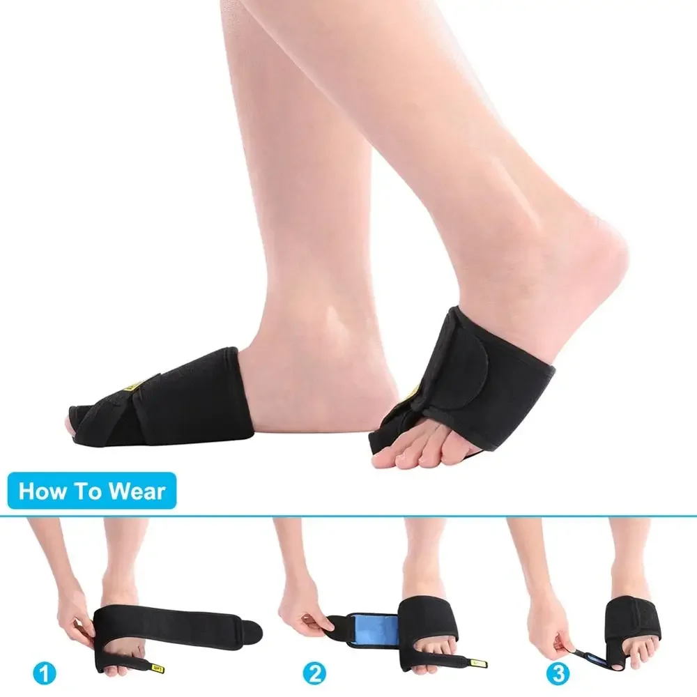 1 Par de Férulas Ajustables de Cápsula Suave para Soporte y Corrección Mejorada del Hallux Valgus, Divididas para Pie Izquierdo y Derecho