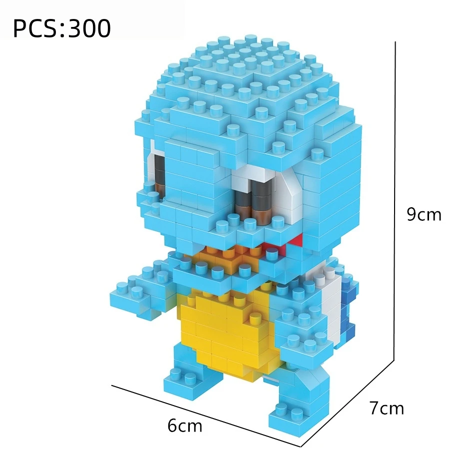 Set de Bloques de Construcción de Pokémon - Ladrillos de Pikachu, Gengar y Charizard, Modelo Micro Anime para Armar, Juguete de Regalo para Niños y Fans
