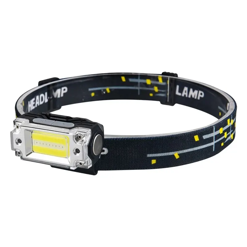Mini linterna frontal Dual COB con Sensor, Clip para sombrero, 5 modos de iluminación, linterna de caza para acampar al aire libre, lámparas de cabeza de inducción