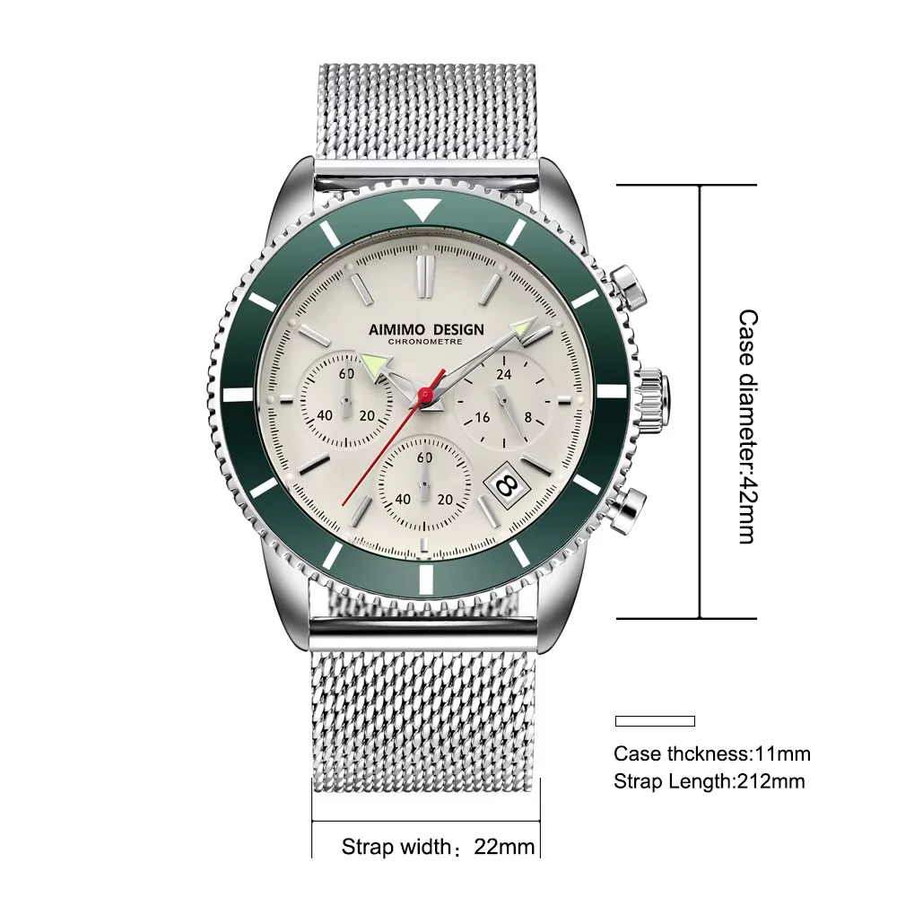 Relojes de Pulsera de Cuarzo Analógicos para Hombre, Cronógrafo, Resistentes al Agua, para Hombre, Moda, Negocios, Trabajo, Casual, Deportivo, de Diseño