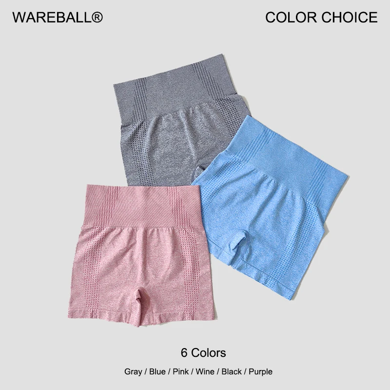 Pantalones cortos sin costuras para mujer, pantalones cortos de entrenamiento de cintura alta para Yoga, Fitness, mallas deportivas para gimnasio, pantalones cortos atléticos ajustados con Control de barriga