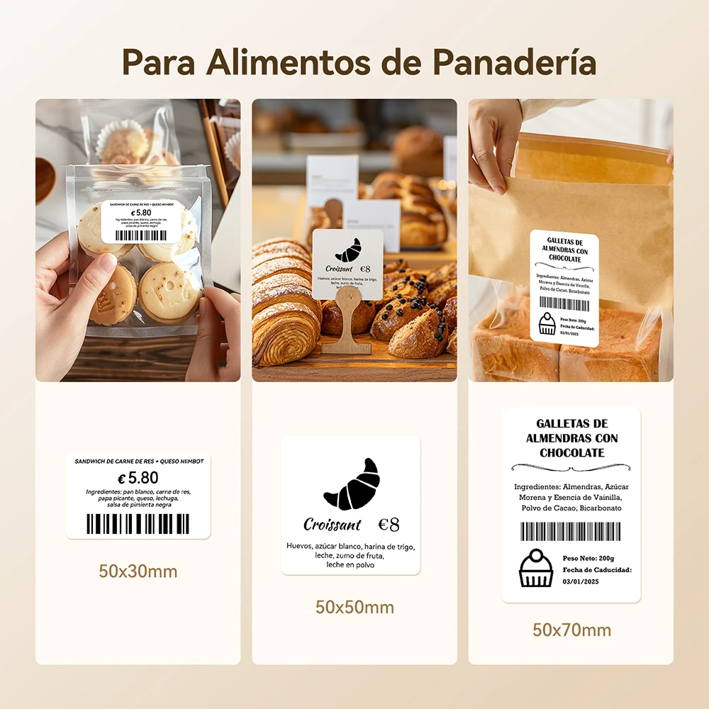 Niimbot-impresora de etiquetas térmica inalámbrica B1, precio de código de barras de etiquetas de alimentos, máquina de etiquetas de 20-50mm de ancho de impresión para el hogar