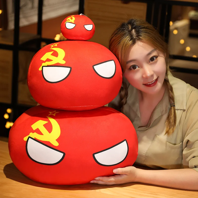 Polandball-juguetes de peluche de 10-40cm, Countryball, URSS, EE. UU., Francia, Rusia, Reino Unido, Japón, Alemania, CANANDA, Italia, muñeca Kawaii, almohada, lindo regalo para niño