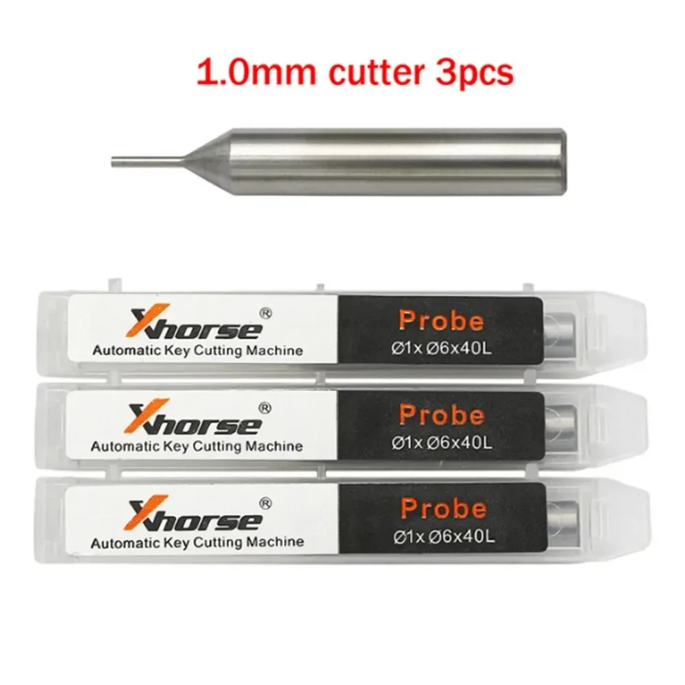 3 uds sonda cortadora de fresado 1,0mm 1,5mm 2,0mm 2,5mm para Xhorse CONDOR XC MINI Plus Dolphin XP-005 XP-007 máquina cortadora de llaves