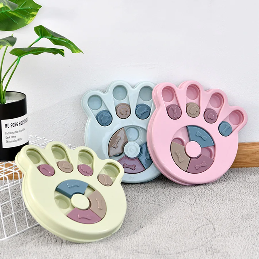 Puzle interactivo de comedero lento para perros, dispensador de comida IQ para cachorros, cuenco antideslizante para comer lentamente, juego de entrenamiento para gatos y perros