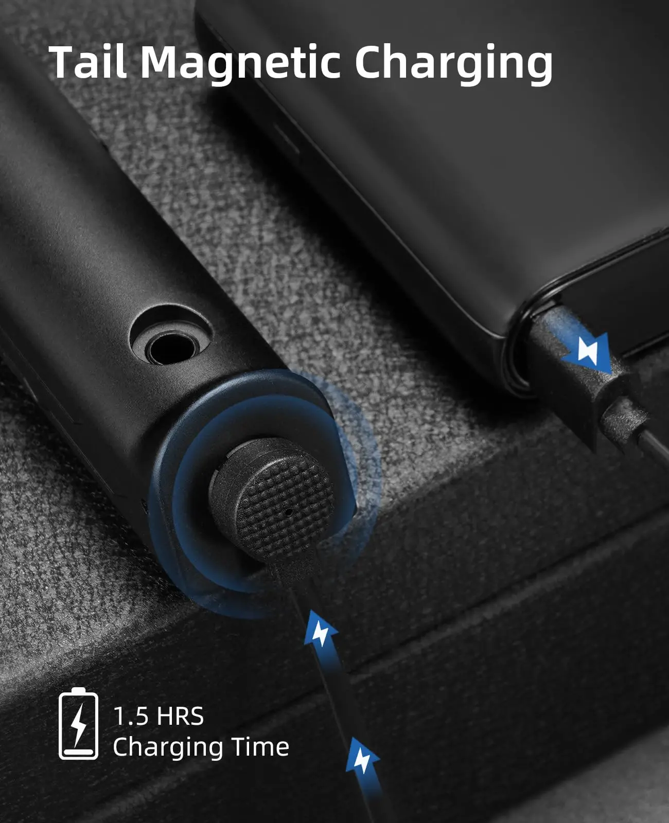 Linterna para Rifle EZshoot de 1700 Lúmenes, Recargable Magnética, Luz LED con Modo Estroboscópico para Rieles M-Rail y Picatinny, para Caza