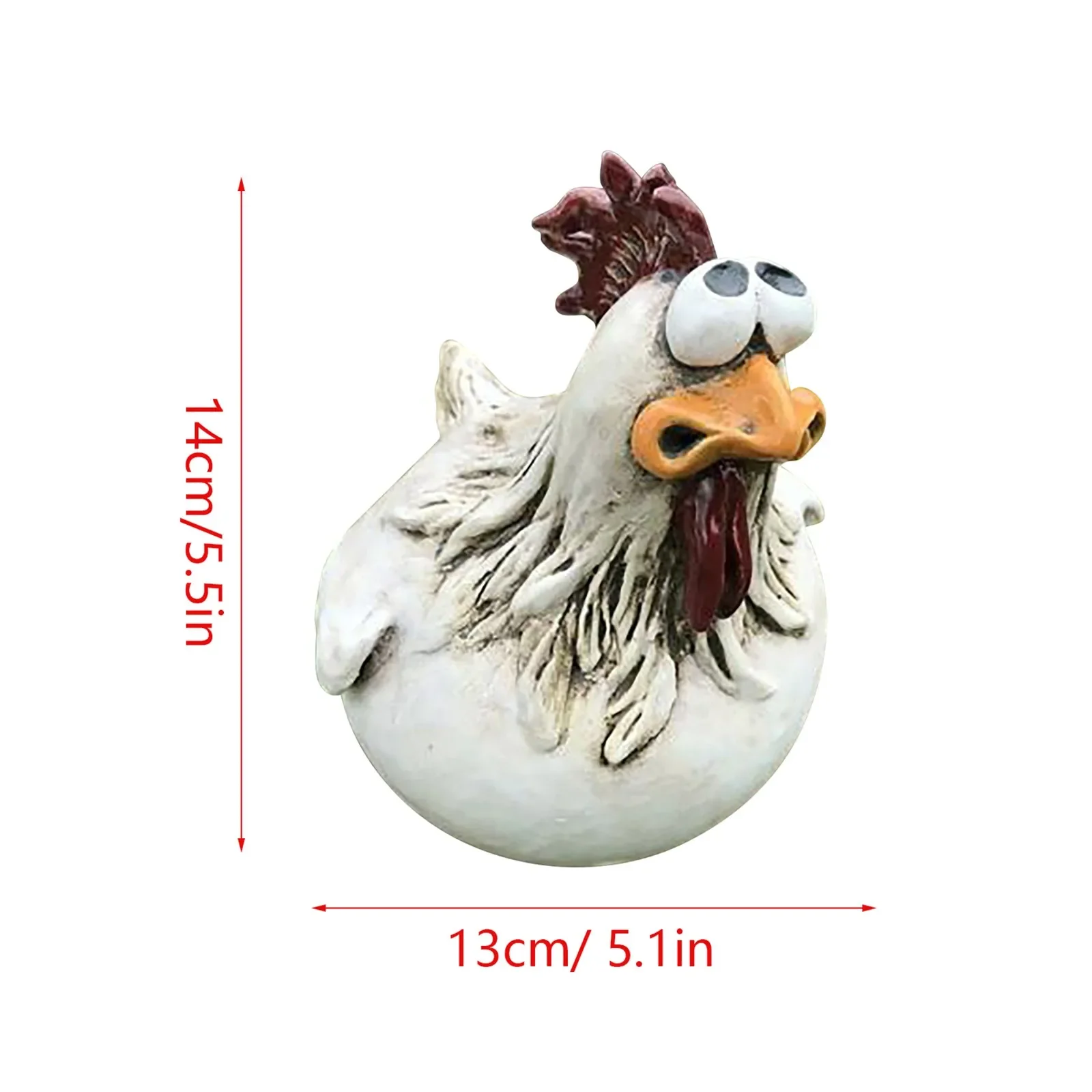 Estatuas divertidas de decoración de valla de pollo, escultura artística de resina para jardín, granja, pollo, gallina, artesanía, patio, inauguración de la casa