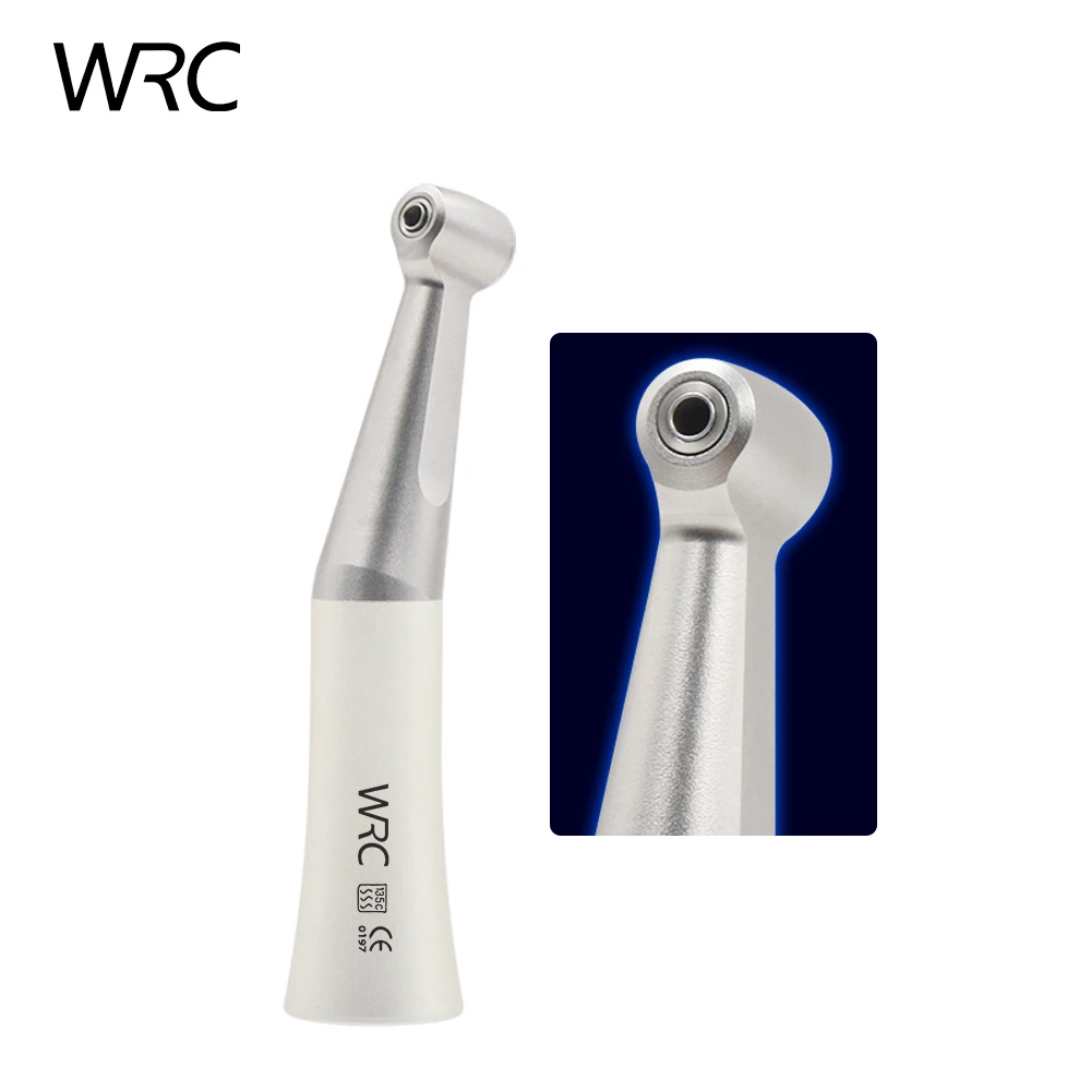 Pieza de mano dental contra-ángulo de baja velocidad 1:1 con botón pulsador y spray de agua externo, compatible con motor de aire tipo E, herramienta de pulido para dentista