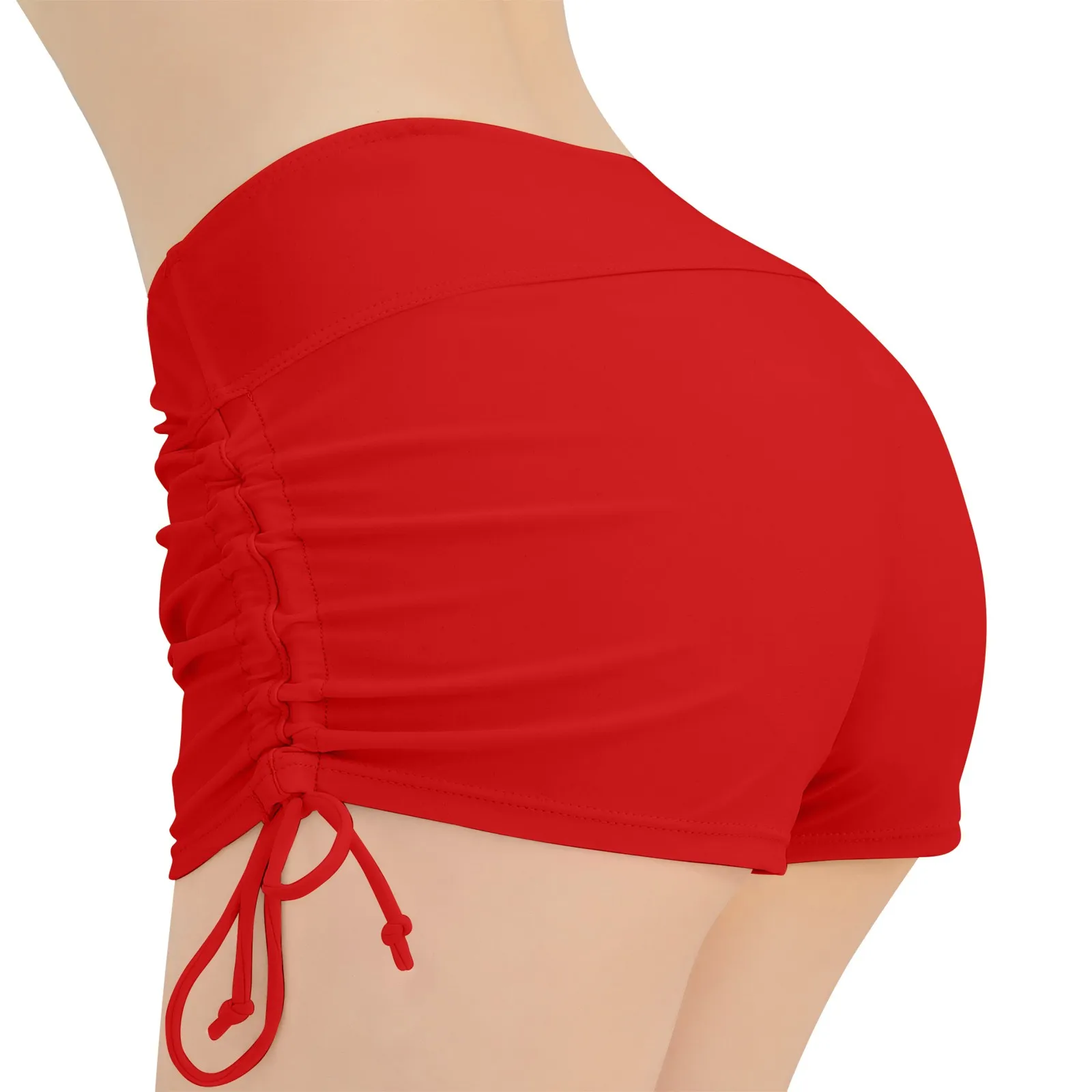 Pantalones cortos de baño para piscina y playa para mujer, pantalones cortos deportivos para Yoga, pantalones cortos de Bikini para nadar, accesorios de traje de baño de Color sólido