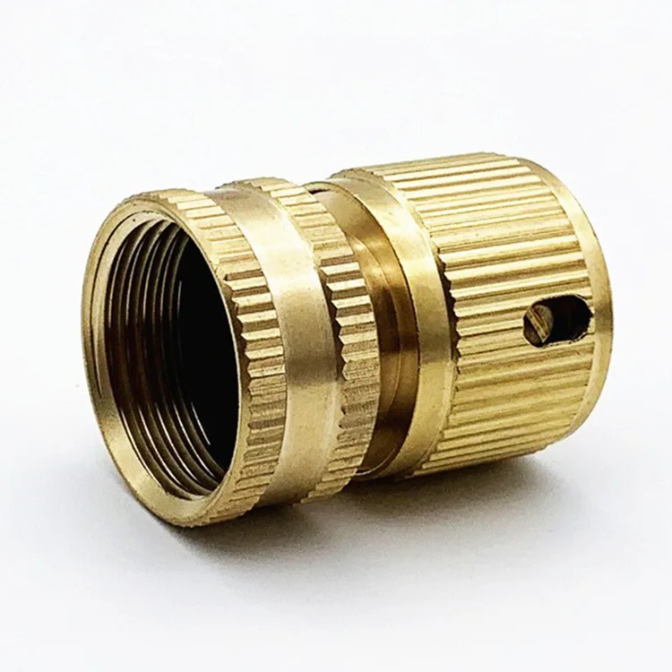 Conector Rápido de Latón con Rosca NPT de 3/4'', Acoplamiento Rápido para Riego de Jardín, Estándar Estadounidense, Adaptador de Grifo de Cobre