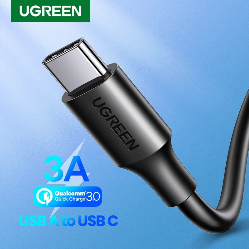 UGREEN-Cable USB tipo C de carga rápida 3A, Cable de datos para iPhone 15, Samsung S23, Xiaomi 11 Pro