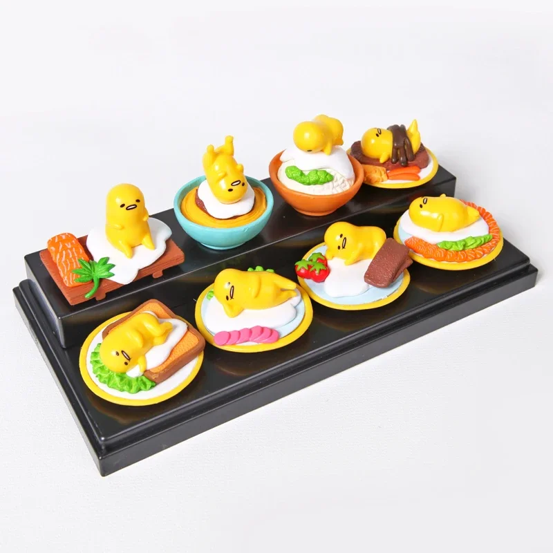 Anime Gudetamas Yolk King huevos perezosos Gashapon juguete figuras en miniatura Linda muñeca modelo colección adornos niños regalo de cumpleaños
