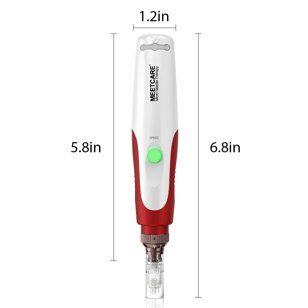 Dermapen Inalámbrico Profesional de Microagujas de 0.2mm con 5 Velocidades Ajustables y Cartucho de Bayoneta