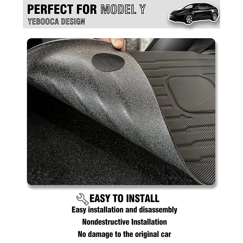 Protector de Respaldo para Asientos Traseros de Tesla Modelo Y Juniper 2020-2026, Alfombrilla Anti-arañazos y Anti-suciedad con Velcro para Maletero