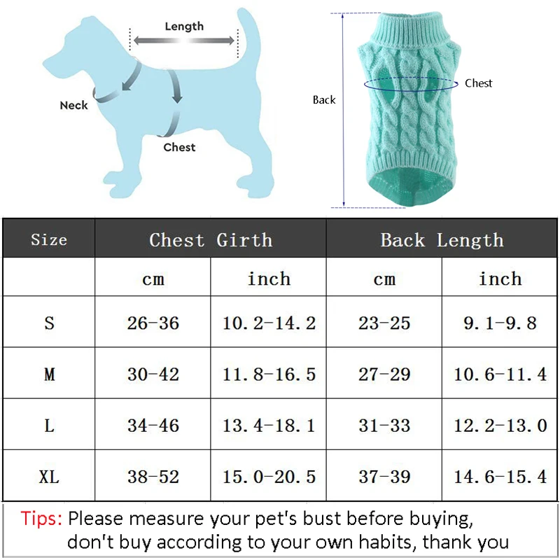 Suéteres Cálidos para Perros Pequeños, Cuello Alto, Tejido, Ropa de Invierno para Perros, Chaleco para Cachorros y Gatos, Abrigo para Chihuahua y Bulldog Francés