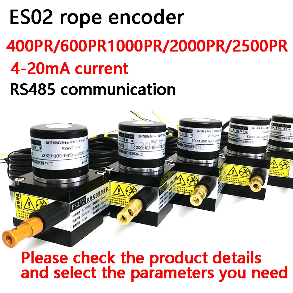ES02 Cable sensor de desplazamiento cable sensor CABLE ENCODER cable codificador regla electrónica Carrera máxima 1000 mm