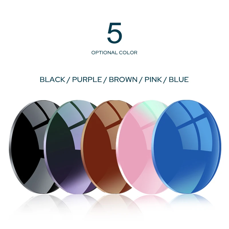 VICKI fotocromático 1,56 1,61 1,67 1,74 serie gris-marrón-rosa-púrpura-azul lentes de anteojos personalizados para miopía