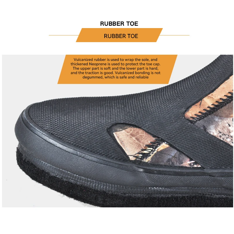 Zapatos de pesca de neopreno de 5mm para hombre y mujer, antideslizantes, resistentes al corte, botas de buceo de alta intensidad, suela de fieltro gruesa