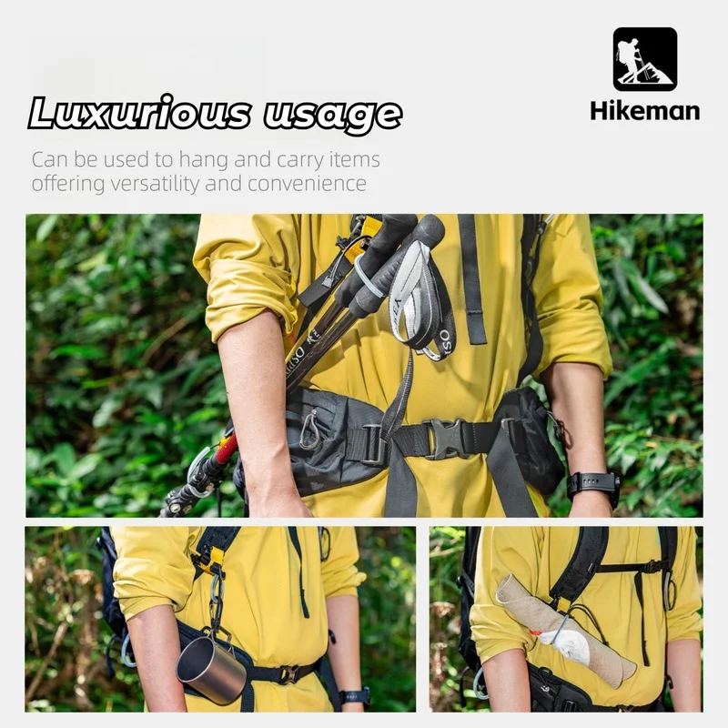 Correa de Fijación para Bastón de Senderismo, Accesorio para Mochila, Bucle Elástico Fácil de Instalar, Sin Desmontaje, Soporte para Bastón de Trekking para Camping al Aire Libre