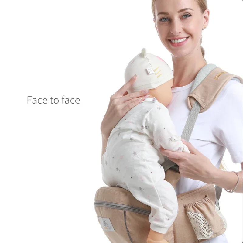 Portabebés ergonómico portátil para chico, asiento de cadera, taburete de cintura, cabestrillo frontal, portabebés de canguro para equipo de bebé