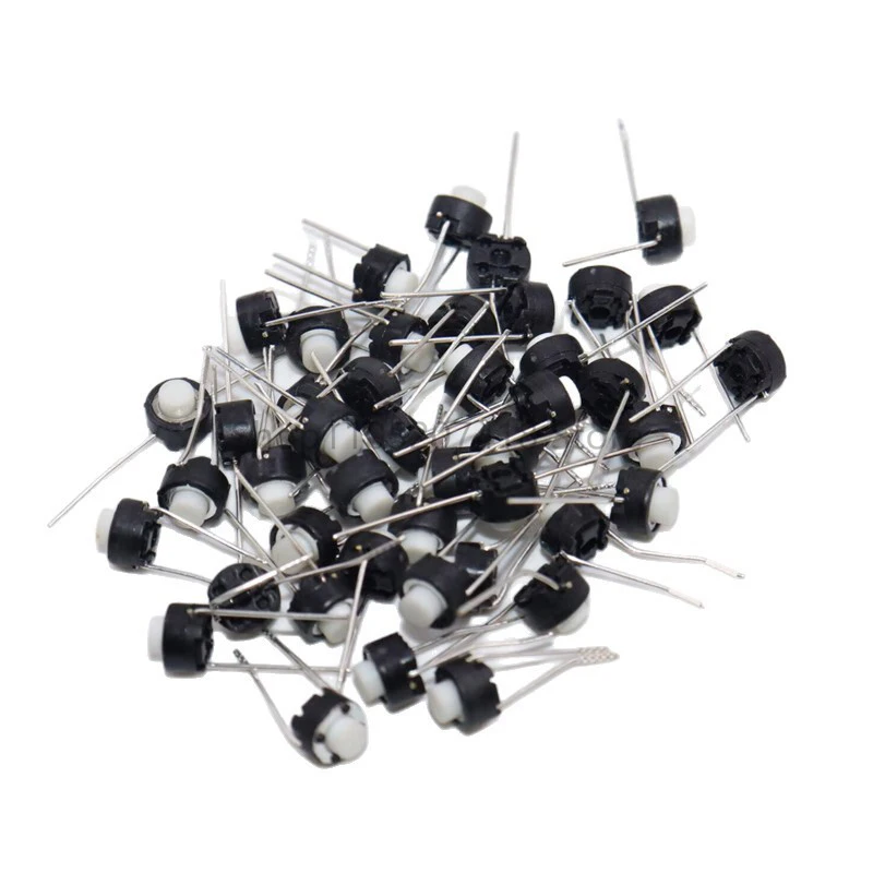 1000 Uds 6x6x5mm 2 pines 6x6x4,3mm interruptor táctil Micro botón táctil momentáneo interruptor teclas redondas 6*6*5mm 6*6*4,3mm