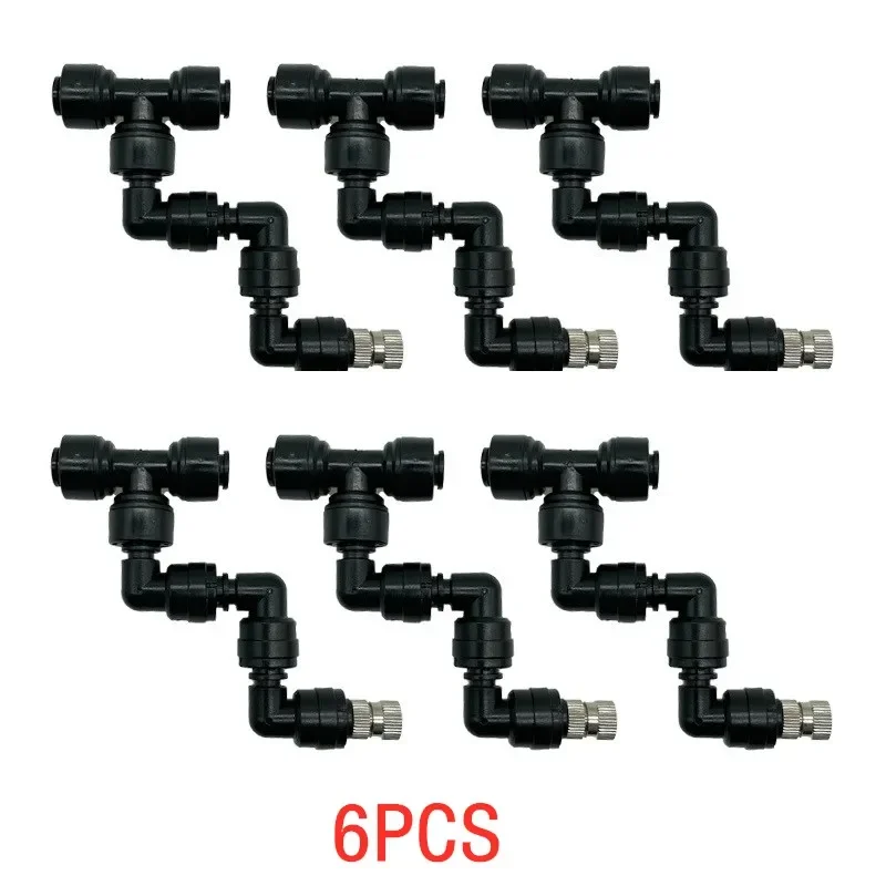 Boquillas de nebulización ajustables para terrario, rociador nebulizador giratorio de 360 grados para Reptiles, conectores rápidos de invernadero, 6 uds.