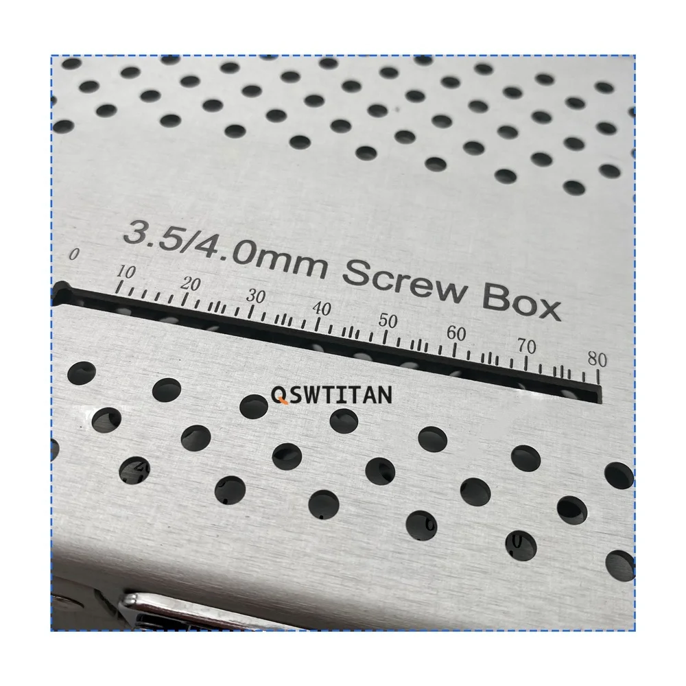 Caja de tornillos ortopédicos QSWTITAN, estuche para equipo de cirugía veterinaria, instrumentos de ortopedia