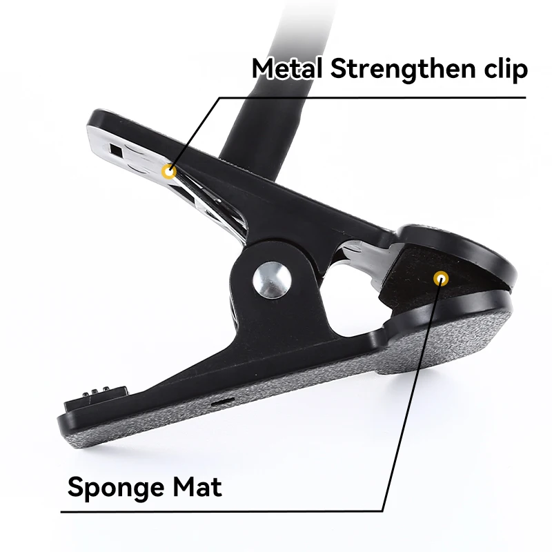 360 °   Espejo Giratorio con Clip para Pestañas - Herramienta de Maquillaje Profesional Ajustable con Marco Protector, Esencial para Extensiones de Pestañas con Manos Libres