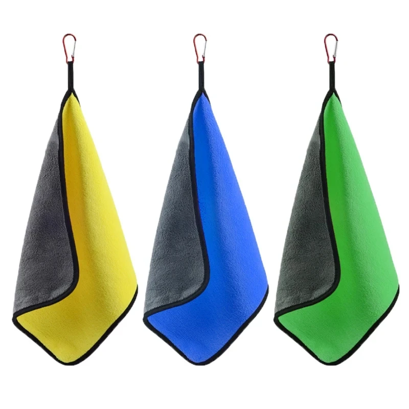 Toalla de Pesca de Microfibra Gruesa para Exteriores, Toalla de Limpieza de Manos Súper Absorbente y Antiadherente, Accesorios de Pesca
