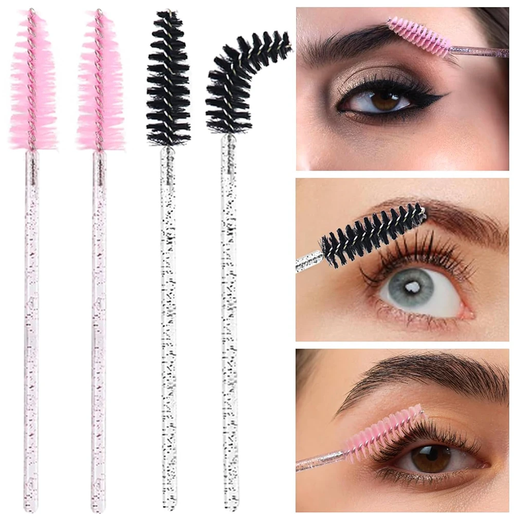 500/1000 unidades de aplicadores de pestañas al por mayor, cepillos de rímel para extensiones de pestañas, cepillos para cejas, herramientas de belleza