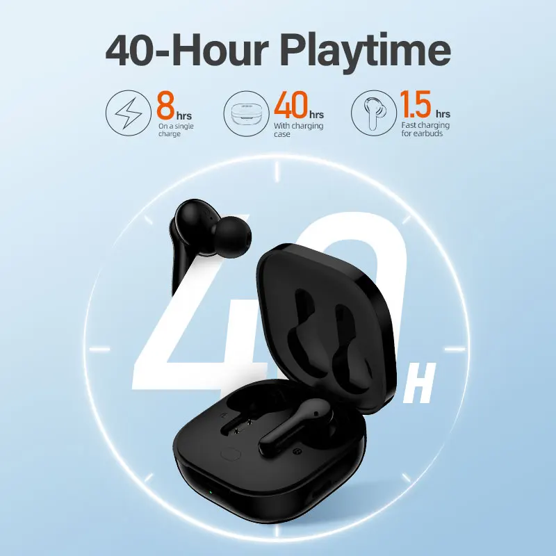 QCY T13 auriculares inalámbricos verdaderos Bluetooth 5,1 TWS auriculares 4 micrófonos ENC HD llamada auriculares Control táctil auriculares de alta fidelidad 40H en espera