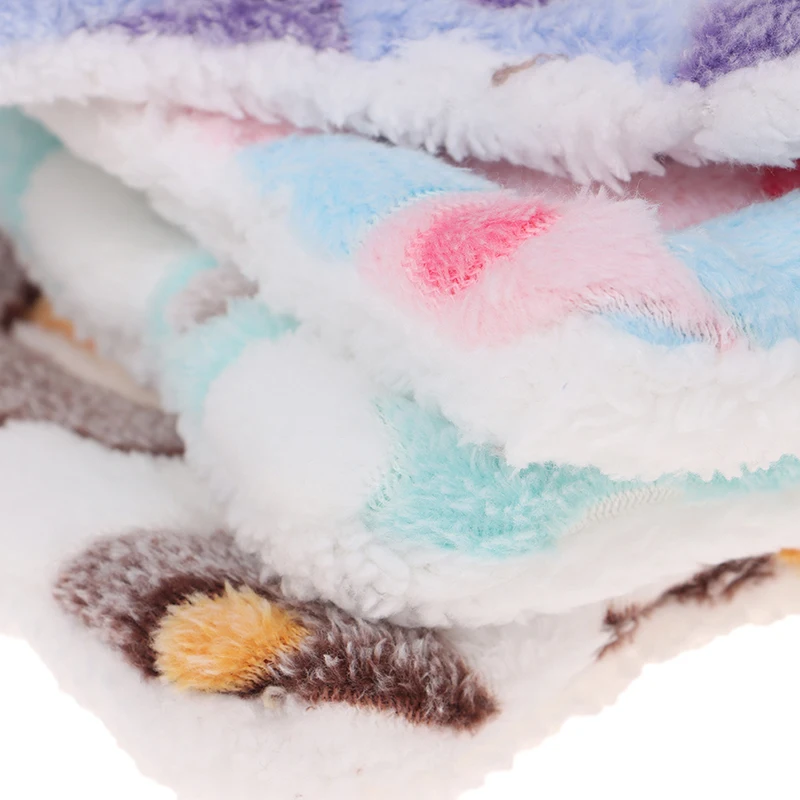 Estera de felpa de invierno, saco de dormir lavable para animales pequeños, almohadilla de cama cálida de lana para mascotas para conejo, Chinchilla, hámster, conejillo de indias