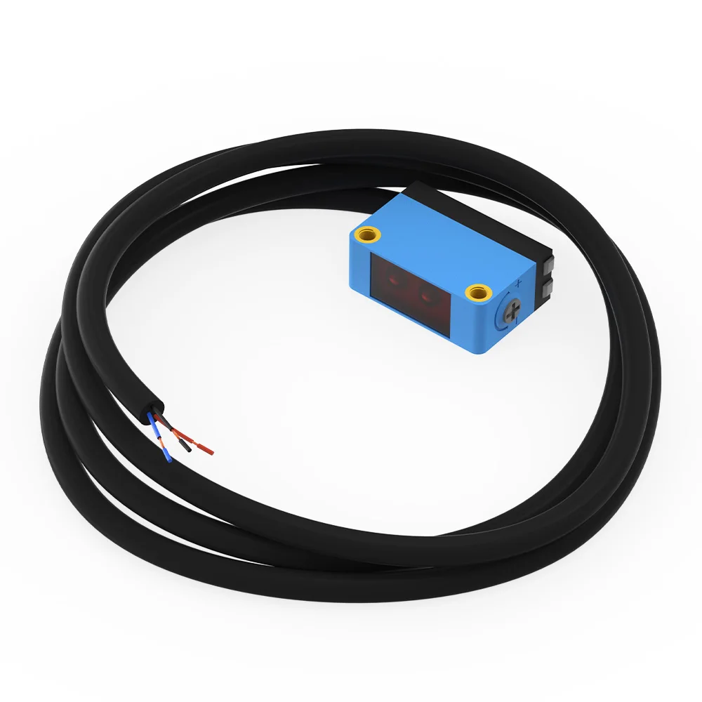 Sensor fotoeléctrico de supresión de fondo GTRIC NPN PNP 10-30V DC distancia de detección 30cm interruptor óptico láser cuadrado ajustable