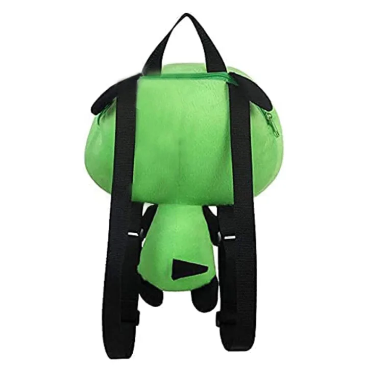 Nuevo Alien Invader Zim 3D ojos Robot Gir mochila lindo peluche verde Kawaii muñeco de peluche mochila para regalos de navidad de niña