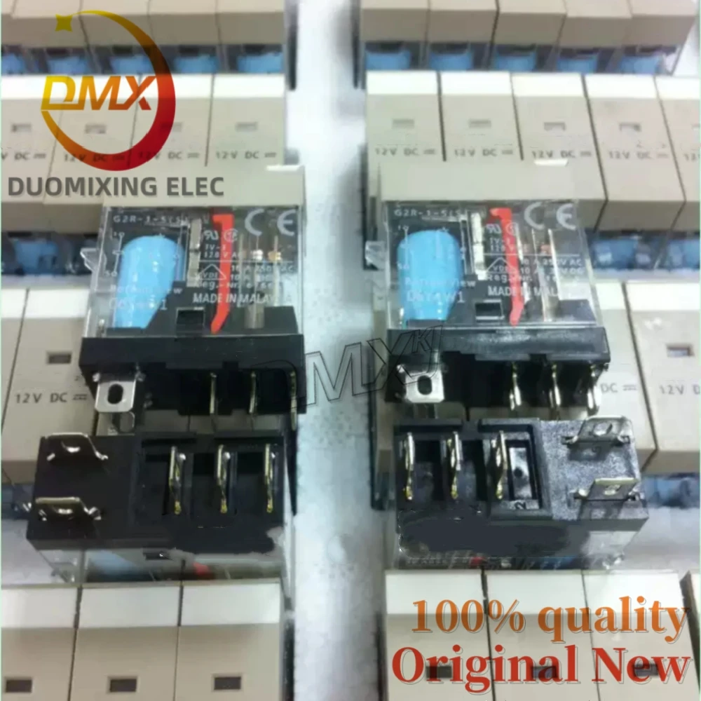 10 piezas/lote de relés de conversión originales G2R-1-S(S) 10A 24VDC12VDC de 5 pines, juego de relés de conversión P2RFZ-05-E 05 Base