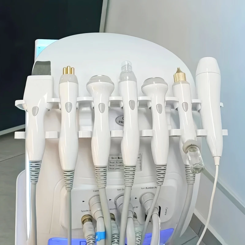Nueva Máquina de Belleza 7 en 1 para Limpieza Facial Inteligente, Análisis de Piel, Vacío de Poros Profundos, Hidrolifting, Antienvejecimiento, Color Azul Hielo