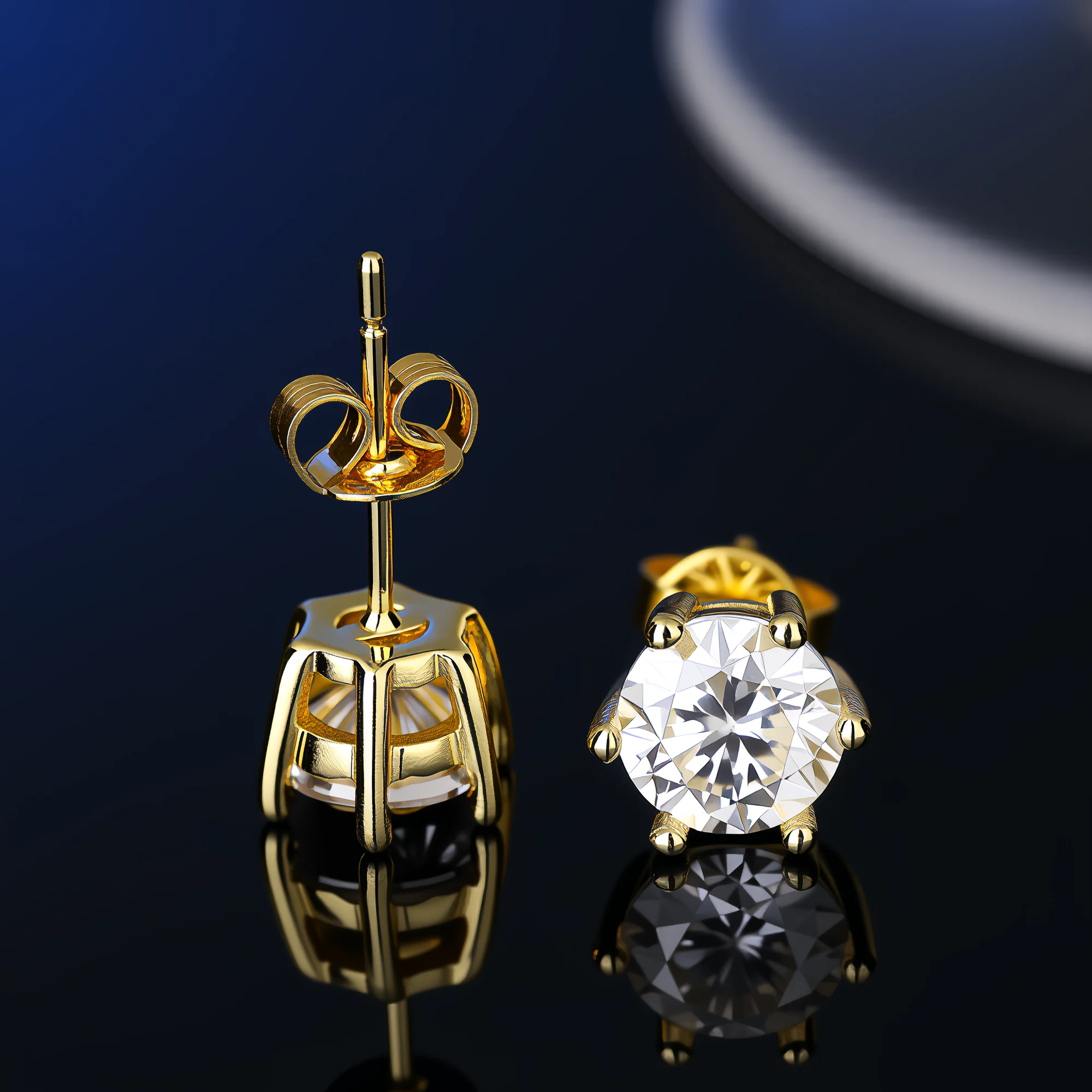 Pendientes de moissanita 100% Plata de Ley auténtica S925 con 2 certificados D VVS1, pluma de prueba de diamante para mujeres y hombres, joyería