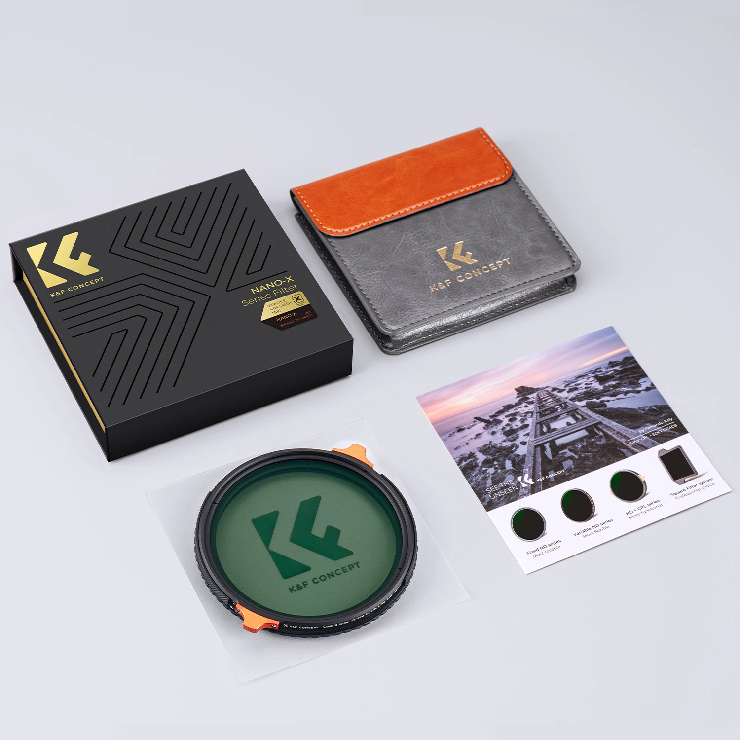 K & F CONCEPT Nano-X Series 2 en 1 filtro polarizador Circular Variable ND + CPL 37-82mm ND4 a ND64 filtro de lente de cámara de densidad neutra