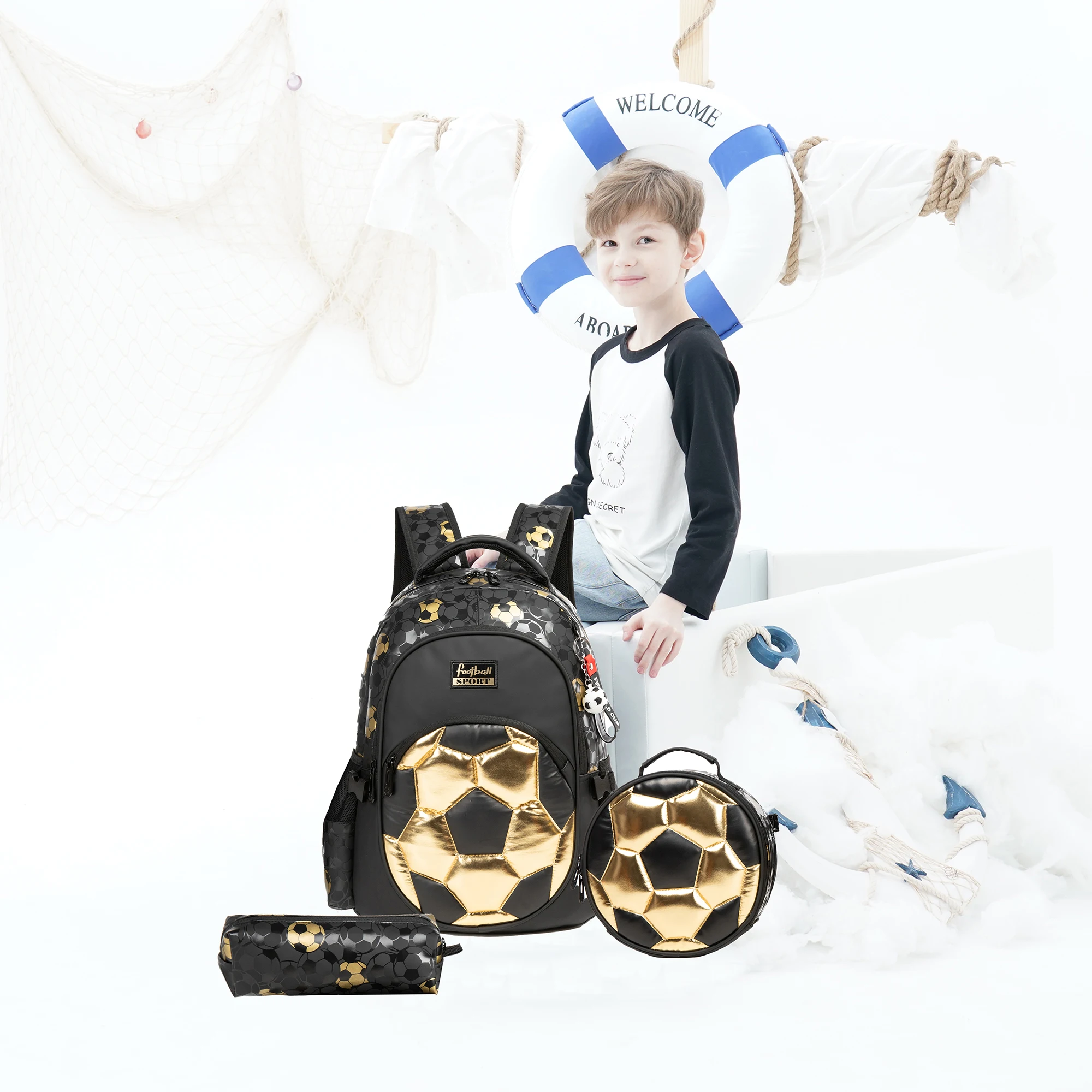 Mochila Escolar para Niños con Lonchera y Estuche para Lápices - Ideal para Adolescentes y Estudiantes de Secundaria
