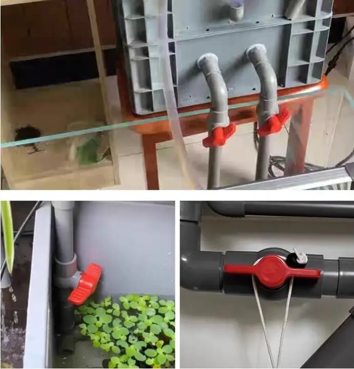 Válvula de bola de PVC de 3/4 "/1 pulgada, grifo de agua, adaptador de grifo para tanque de peces, interruptor de agua de jardín, controlador de agua de riego de jardín, 1 ud.