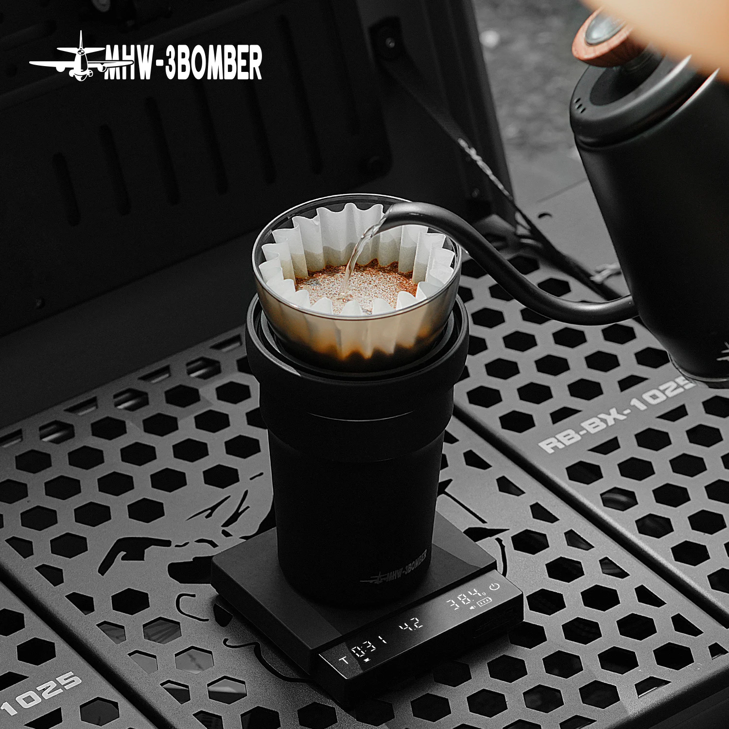 Báscula Digital para café de cocina de MHW-3BOMBER, báscula electrónica para Espresso recargable cíclica de alta precisión, accesorios para Barista en el hogar