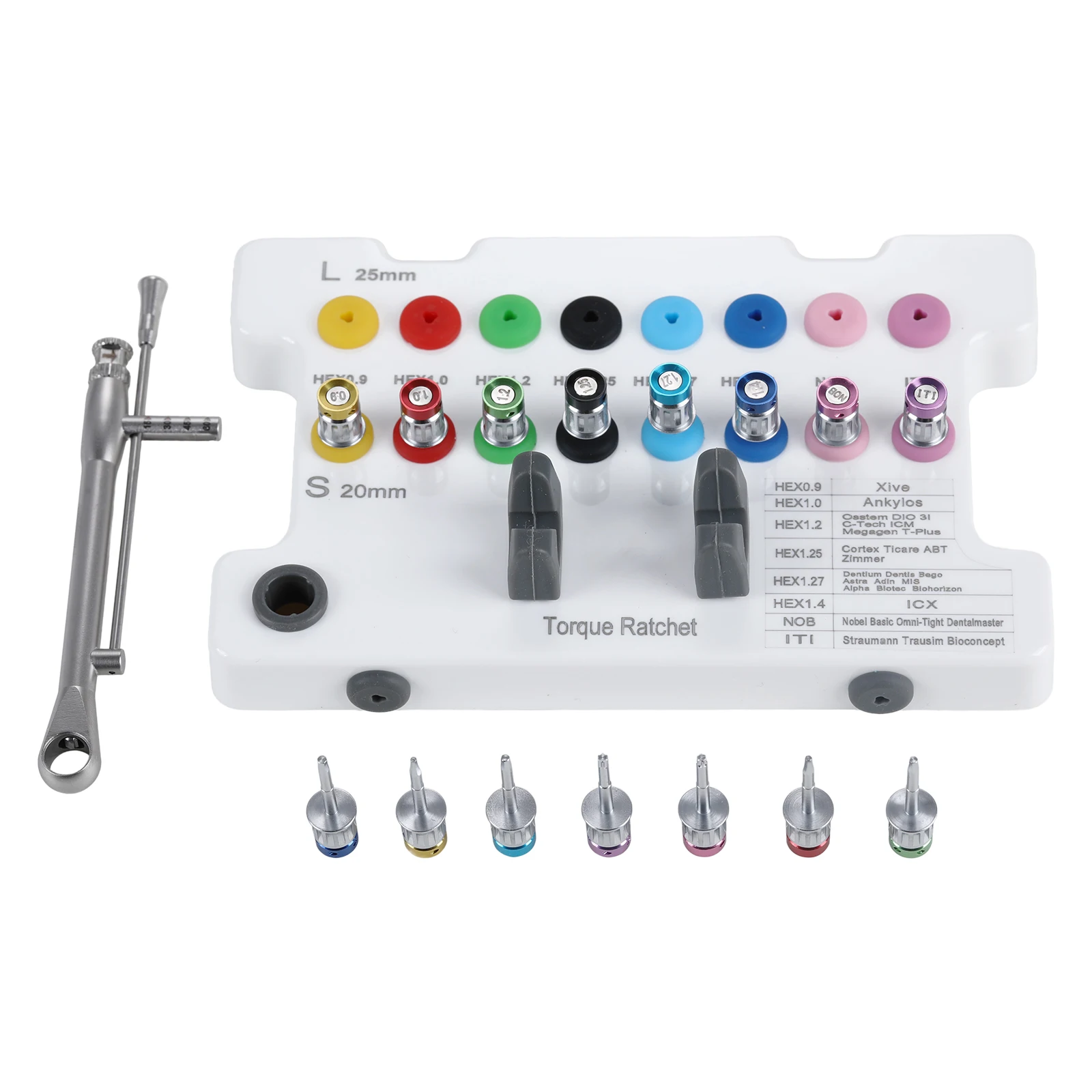Kit Universal de Restauración Protésica de Implantes Dentales, Destornilladores con Llave Dinamométrica