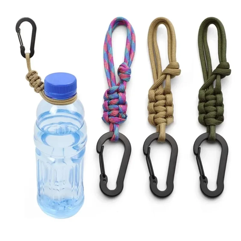 Correa Multifuncional para Botella de Agua con Cordón de Paracord para Exteriores, Correa Universal Portátil para Botella de Agua para Mochila, Sombrero, Agua Mineral