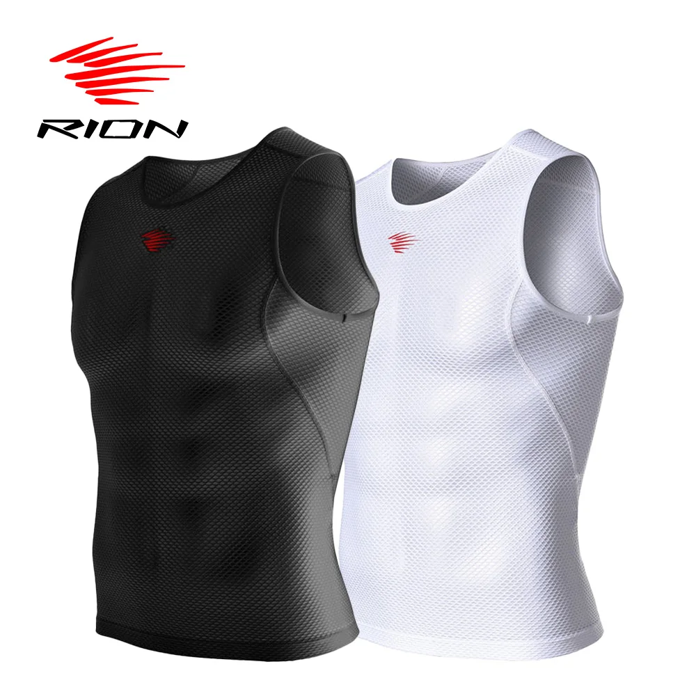 RION-Camiseta sin mangas para hombre, chaleco transpirable de secado rápido para ciclismo, camisetas activas para Fitness, gimnasio, camisas masculinas de verano