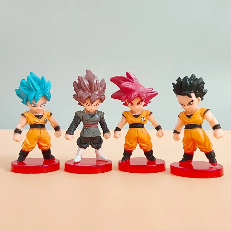 Figuras de Dragon Ball Saiyan Goku Mini figura de Anime 20 estilos juguetes modelos Anim para regalo de cumpleaños para niños decoración de coche